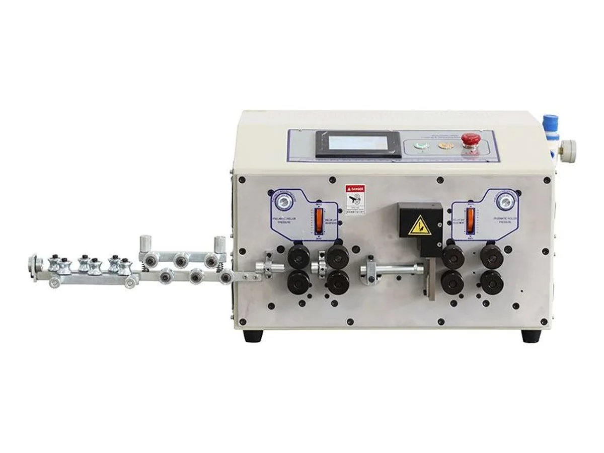 8-Wheel Wire Cutting and Stripping Machine for 0.3–25 mm² Wire
