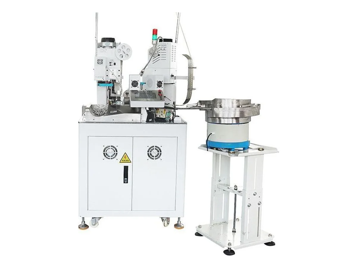 Terminal Crimping Machine with One-End Insulation Sleeve Inserting, AWG 16–24