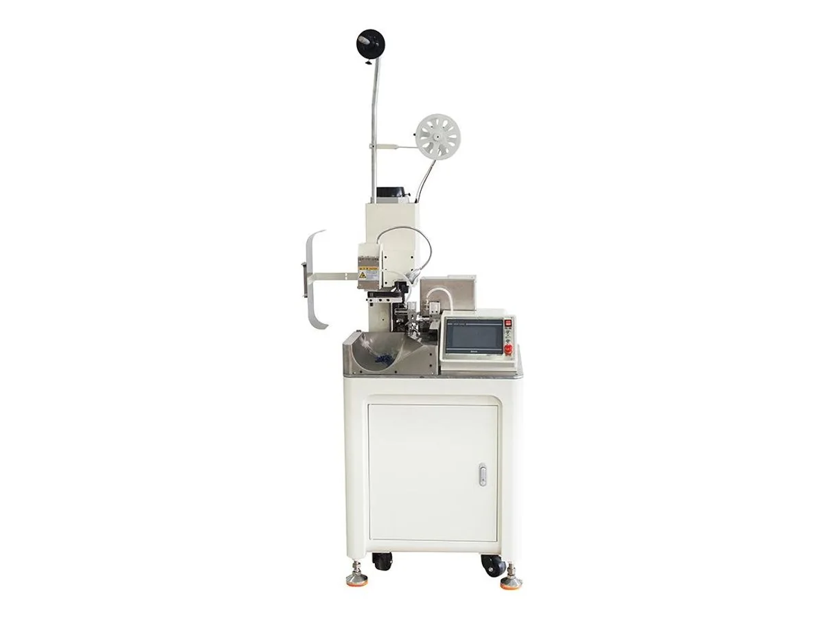 Automatic Wire Cutting, Stripping, Twisting and Single-End Crimping Machine, AWG 14–28
