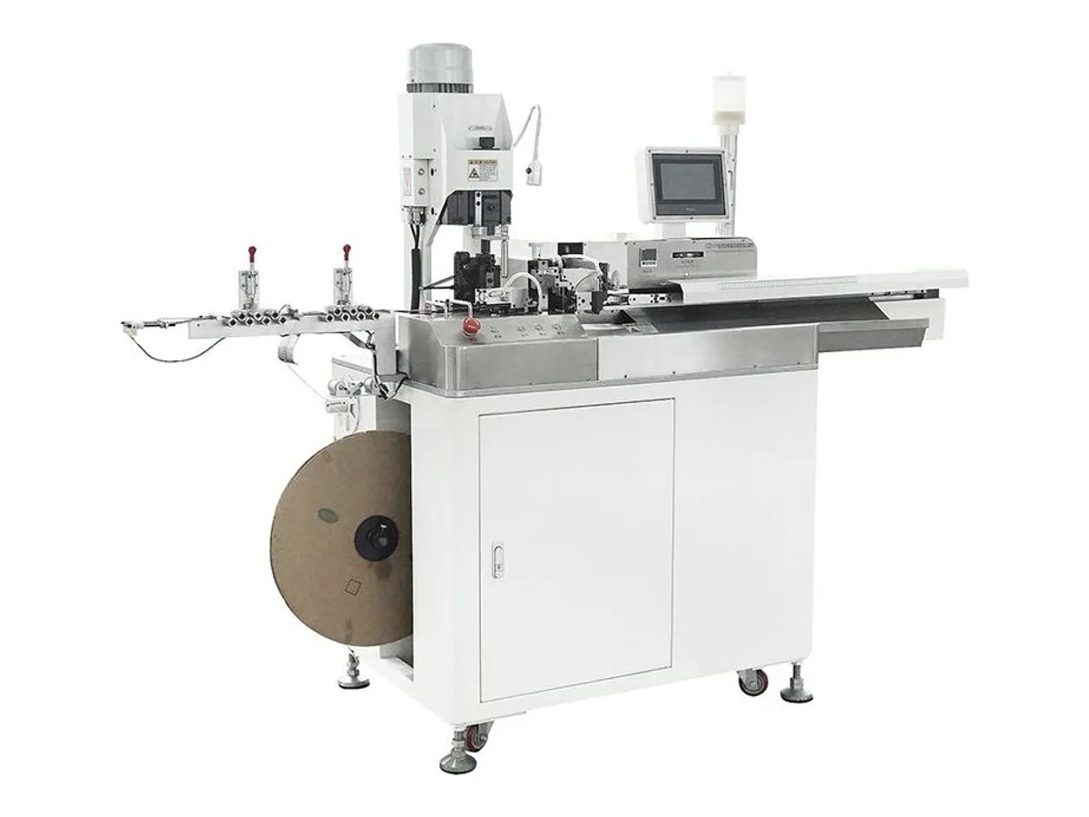 Five-Wire Automatic Stripping Tinning and Crimping Machine with Pay-Off Stand