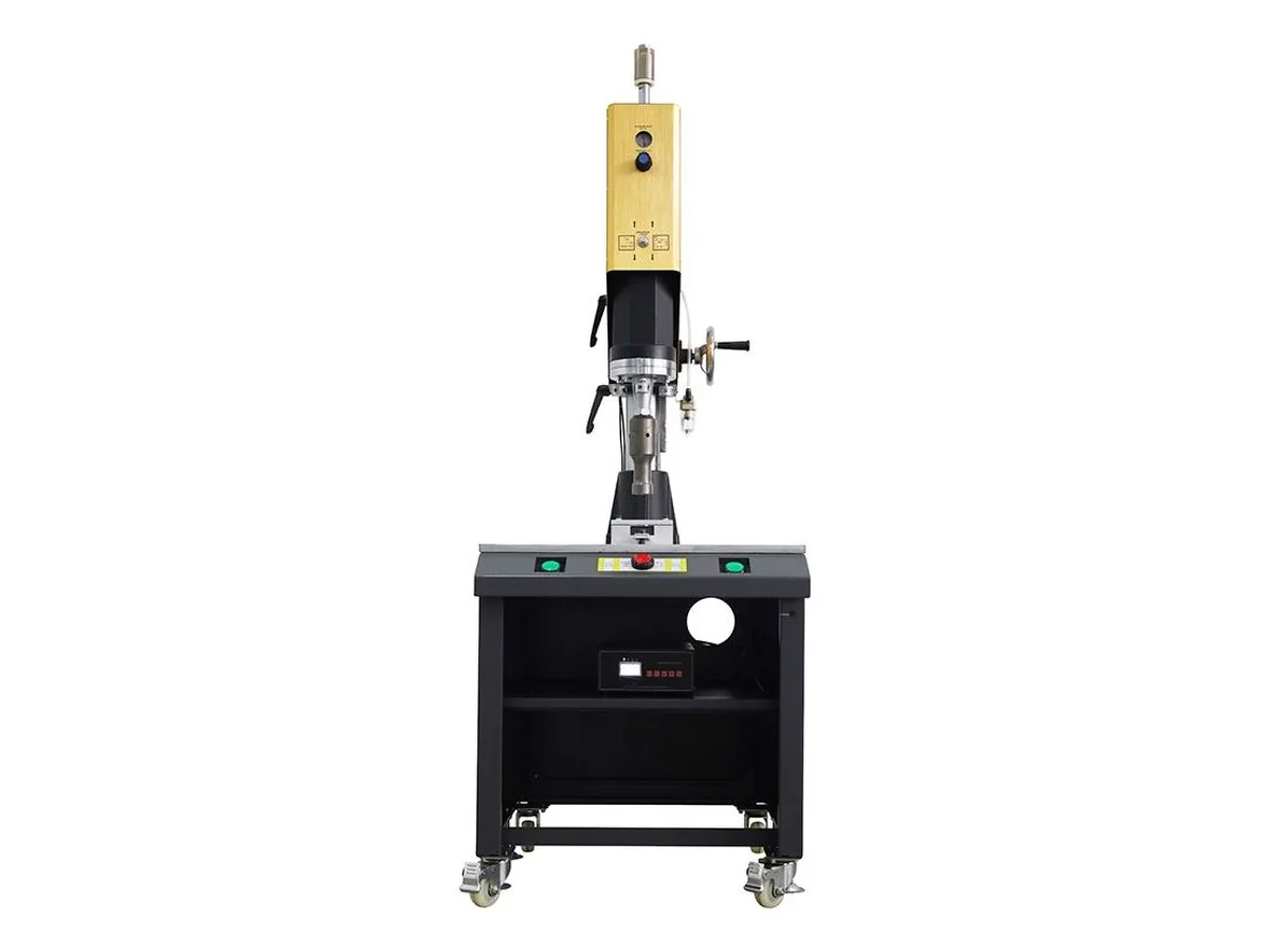 Ultrasonic V-Cut Webbing Cutting Machine with Shaped Press Die, 15 kHz