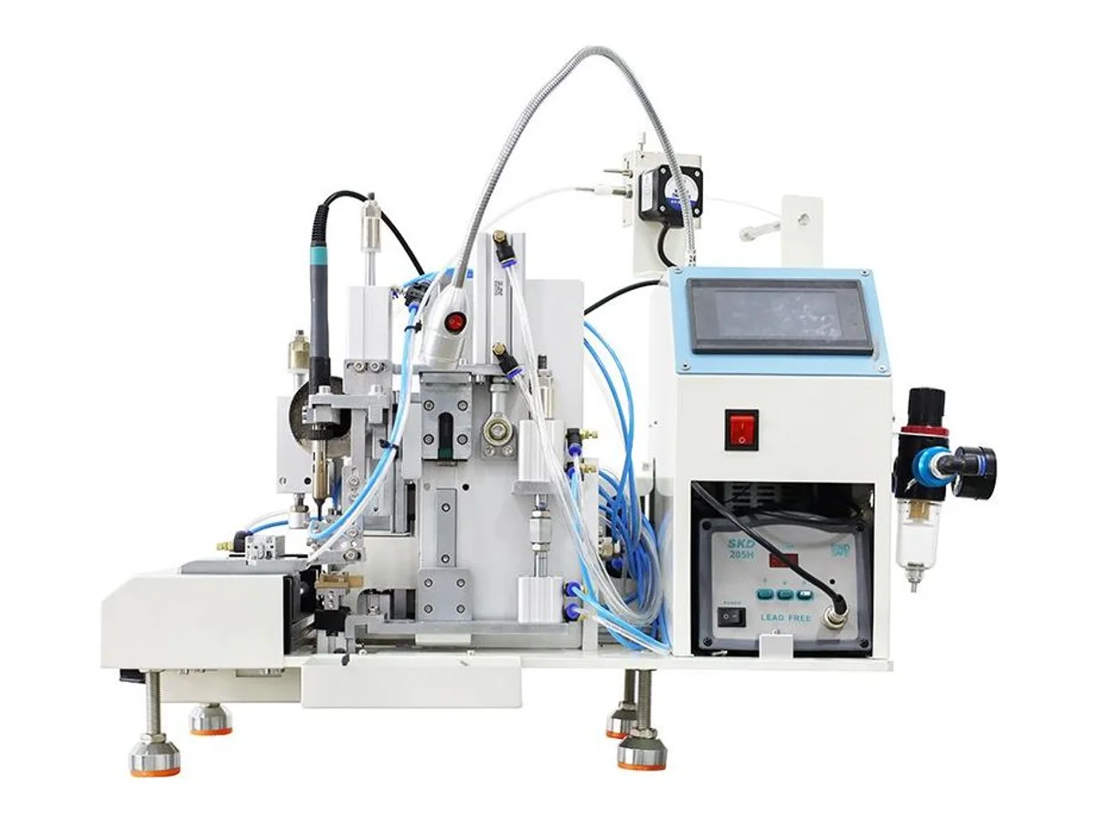 Semi-Automatic USB Cable Soldering Machine with Automatic Solder Feed