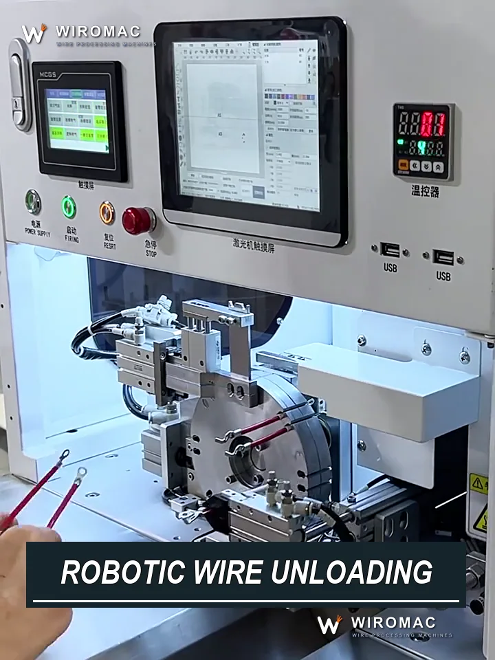 Automatic Heat Shrink Tube Laser Marking, Inserting and Shrinking Machine for Φ10 Tube WM-673